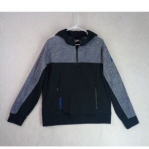Cinch Men's Small Black 1/4 Zip Pullover Hooded Lightweight Jacket Western*READ*